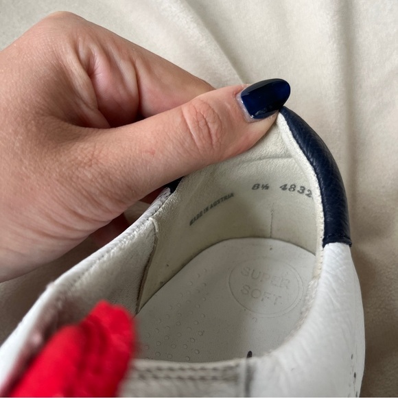 Paul Green White Sneakers with Navy and Red Accents - Picture 11 of 11